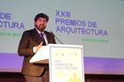 Fernando L&oacute;pez Miras, durante el acto de entrega de los XXIII Premios de Arquitectura de la Regi&oacute;n de Murcia (2)