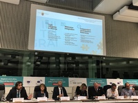 Miguel Motas durante su intervención en la 17ª Semana Europea de las Regiones y las Ciudades en Bruselas