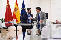 López Miras se reúne con el presidente de la Diputación de Alicante, Carlos Mazón