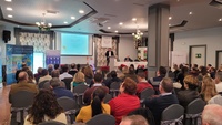 El consejero Antonio Luengo, durante su intervención en el acto sobre seguros agrarios celebrado hoy en Archena.