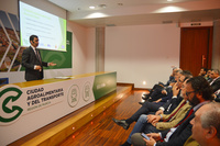 El consejero de Fomento e Infraestructuras, José Ramón Díez de Revenga, durante la presentación del proyecto estratégico de la Ciudad Agroalimentaria y del Transporte de la Región de Murcia (2)