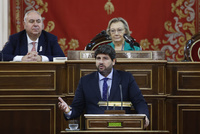 López Miras, durante su comparecencia en la Comisión de Comunidades Autónomas del Senado