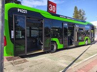 Imagen del nuevo modelo de autobús cien por cien eléctrico.