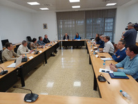 Foto de archivo de la consejera Sara Rubira en última reunión de la Mesa del Secano en la que están las Organizaciones Agrarias.