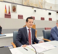 El consejero de Fomento e Infraestructuras, José Manuel Pancorbo, en su última comparecencia ante el Pleno de la Asamblea Regional.