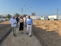 La consejera de Empresa, Empleo y Economía Social, Marisa López Aragón, visita las obras que se están realizando en el polígono Cabezo Beaza de Cartagena
