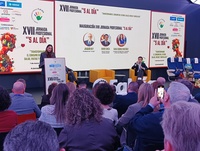 La consejera Sara Rubira en la inauguración de la XVII 'Jornada profesional 5 al día. Transformando el consumo del futuro: salud, frutas y hortalizas'...
