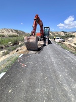 Obras de emergencia en la carretera regional que conecta el municipio de Campos del Río con la pedanía de Los Rodeos (RM-B31)