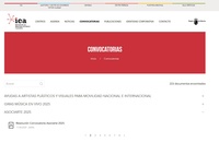 Imagen del apartador de 'Convocatorias' de la web de ICA en la que se encuentra la correspondiente al 'Plan Asociarte'