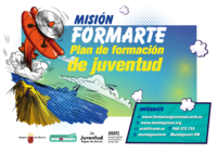 Cartel informativo del Plan de Formación de Juventud del Gobierno regional.
