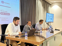 El director general de Carreteras, Francisco Carrillo, durante la jornada técnica que se ha celebrado en la Consejería de Fomento e Infraestructuras...