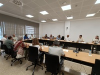 La consejera Sara Rubira en la reunión que mantuvo hoy con el sector ganadero y con el Colegio Oficial de Veterinarios de la Región de Murcia para...