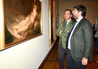 L&oacute;pez Miras visita en Bruselas la obra de Ram&oacute;n Gaya que el festival Europalia incluye en su exposici&oacute;n sobre Goya