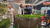 Imagen de la consejera, Sara Rubira, en el Salón de la Agricultura EXPO SAGRIS, que se celebra en Madrid. 