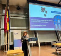 Inauguración de las jornadas a cargo de la secretaria general de la consejería de Educación y FP, Carmen Zamora