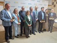 El consejero de Medio Ambiente, Universidades, Investigación y Mar Menor, Juan María Vázquez, junto con el rector de la Universidad Politécnica de...