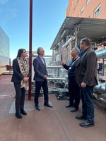 El consejero de salud, Juan Jos&eacute; Pedre&ntilde;o, visit&oacute; las obras de la instalaci&oacute;n de agua caliente sanitaria del hospital Virgen de la Arrixaca.