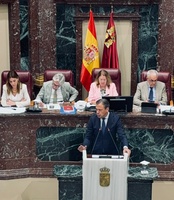 Intervenci&oacute;n hoy del consejero de Presidencia, Juventud, Acci&oacute;n Exterior y Emergencias, Marcos Orftu&ntilde;o, en el Pleno de la Asamblea Regional.
