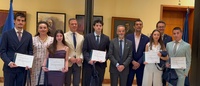 El consejero de Presidencia, Juventud, Acci&oacute;n Exterior y Emergencias, Marcos Ortu&ntilde;o, el rector de la Universidad de Murcia, Samuel Baixauli, la directora...