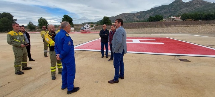 La Comunidad adecúa las bases de los helicópteros en Alcantarilla y la Sierra de la Pila para mejorar el servicio que ofrecen los medios aéreos