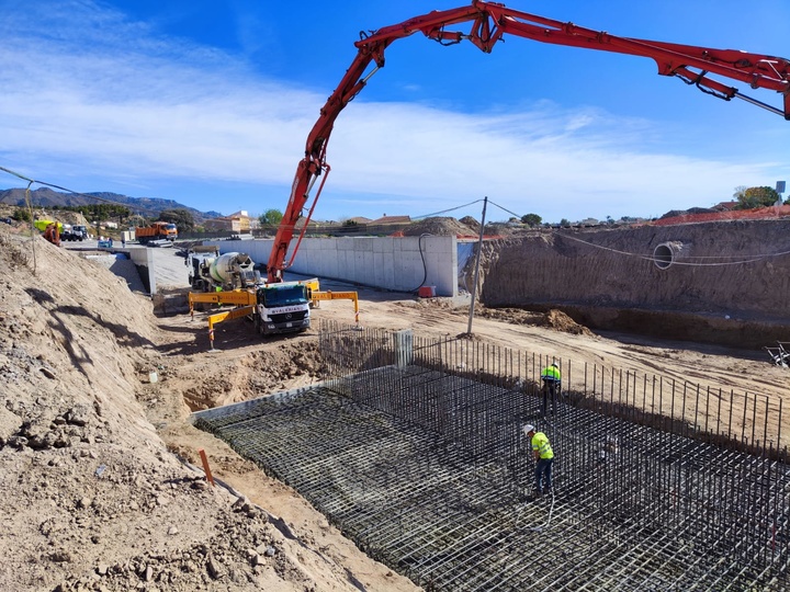 Recta final de las obras del paso inferior del Tramo I de Lorca