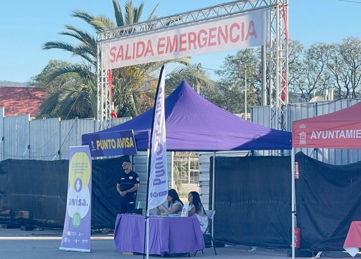 El punto de atención del protocolo 'AVISA' instalado durante el festival musical Warm Up (1)