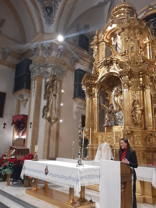 La consejera de Turismo y Cultura, Carmen Conesa, pronunció el pregón de la Asociación de Belenistas de Murcia