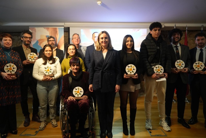 La consejera de Política Social, Familias e Igualdad, Conchita Ruiz, durante la entrega de distinciones 'JEX en Acción'
