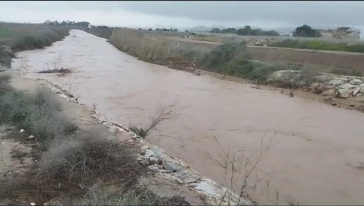Imagen de la rambla de El Albujón en una imagen de esta tarde.