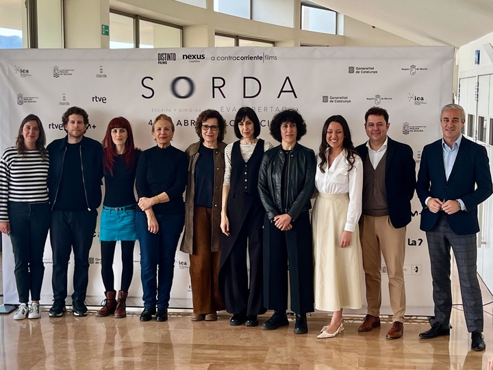 Imagen de la rueda de prensa de presentación de la película 'Sorda'