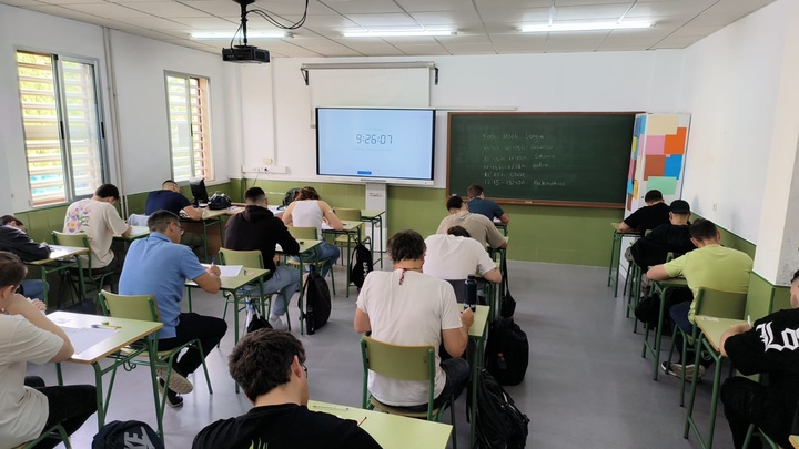 Alumnos durante la celebración de las pruebas de acceso de FP