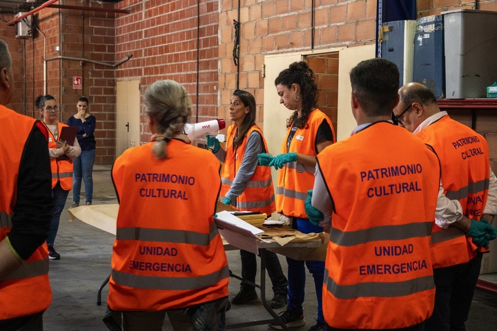 Participantes en uno de los cursos de formación en emergencias para el patrimonio cultural.