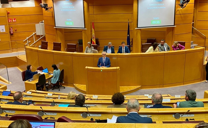 El consejero de Salud interviene en la Comisión General de las Comunidades Autónomas del Senado.