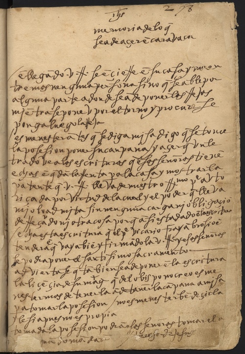 Carta manuscrita de Santa Teresa de Jesús dando instrucciones para la fundación del convento de carmelitas de Caravaca de la Cruz.