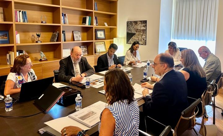 Reunión de los integrantes del Patronato de la Fundación Teatro Romano en Cartagena.
