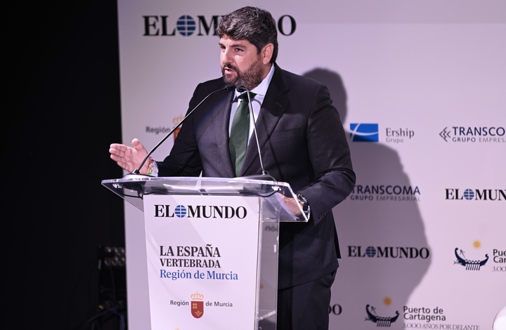 El presidente de la Comunidad, Fernando López Miras, participa en el Foro 'Región de Murcia, la España Vertebrada', organizado por el diario El Mundo