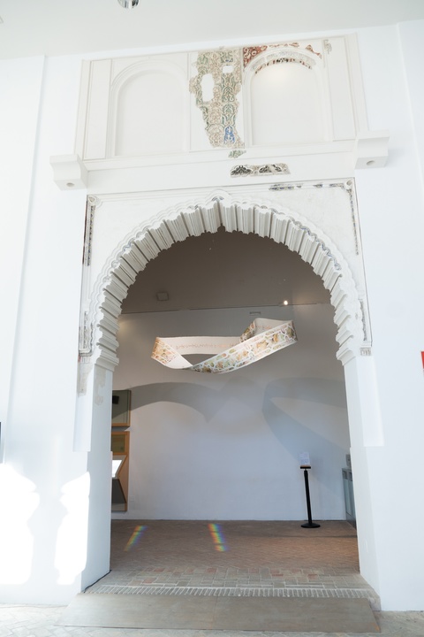 Una de las piezas que se expone en la muestra 'Espacio-Tiempo' del Museo de Santa Clara