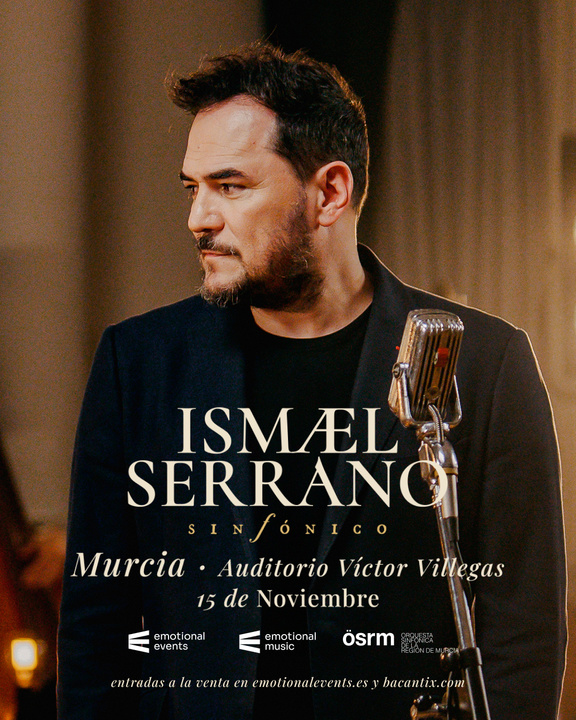Cartel del concierto de Ismael Serrano con la Orquesta Sinfónica de la Región de Murcia