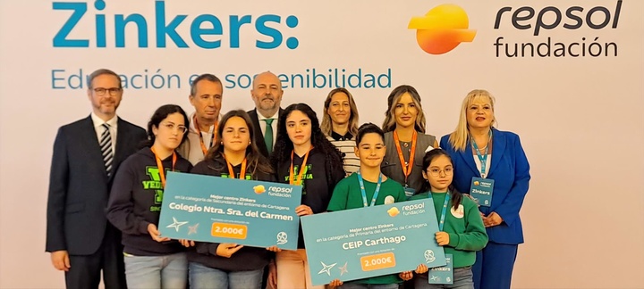Fundación Repsol premia a los colegios Carthago de Cartagena y Nuestra Señora del Carmen de La Unión por su compromiso con la sostenibilidad