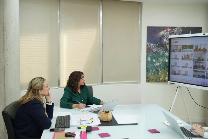 La consejera de Política Social, Familias e Igualdad, Conchita Ruiz, durante su intervención en la Conferencia Sectorial de Igualdad