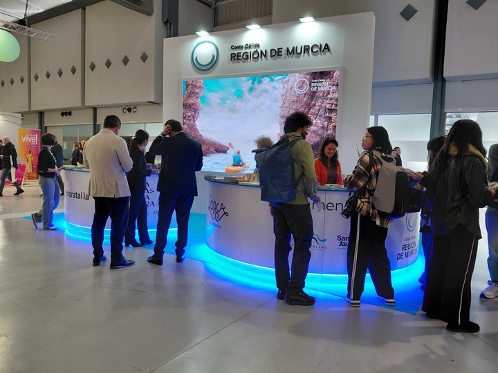Una imagen de la presencia de la Región de Murcia en la feria INTUR, de Valladolid.