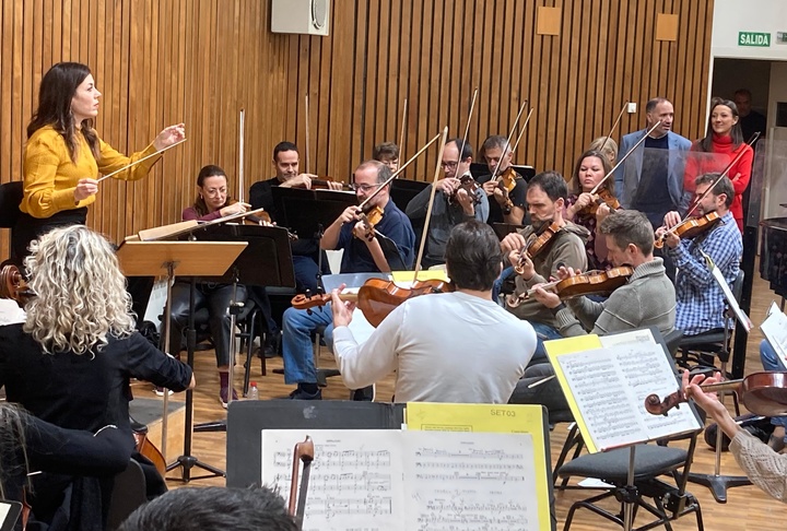 Imagen del ensayo de la primera actuación del ciclo 'Conciertos en familia'