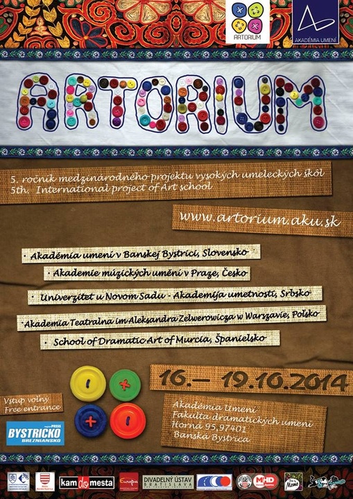 Cartel festival de teatro Artorium de Eslovaquia