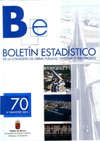 Portada de "Boletín Estadístico nº70"